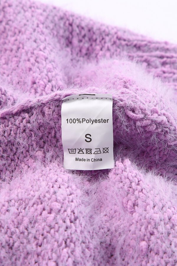 Pastel Purple Open Front Sweater - Image 4