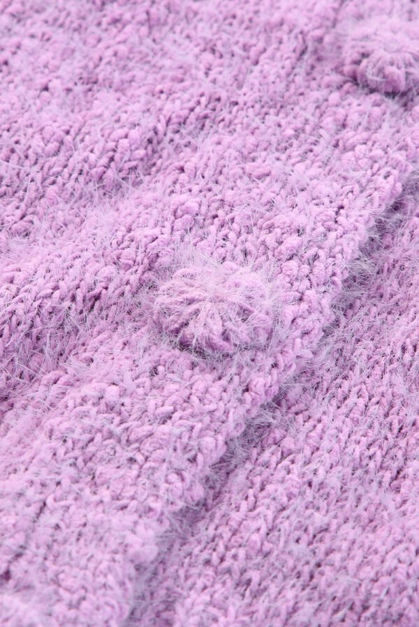 Pastel Purple Open Front Sweater - Image 5